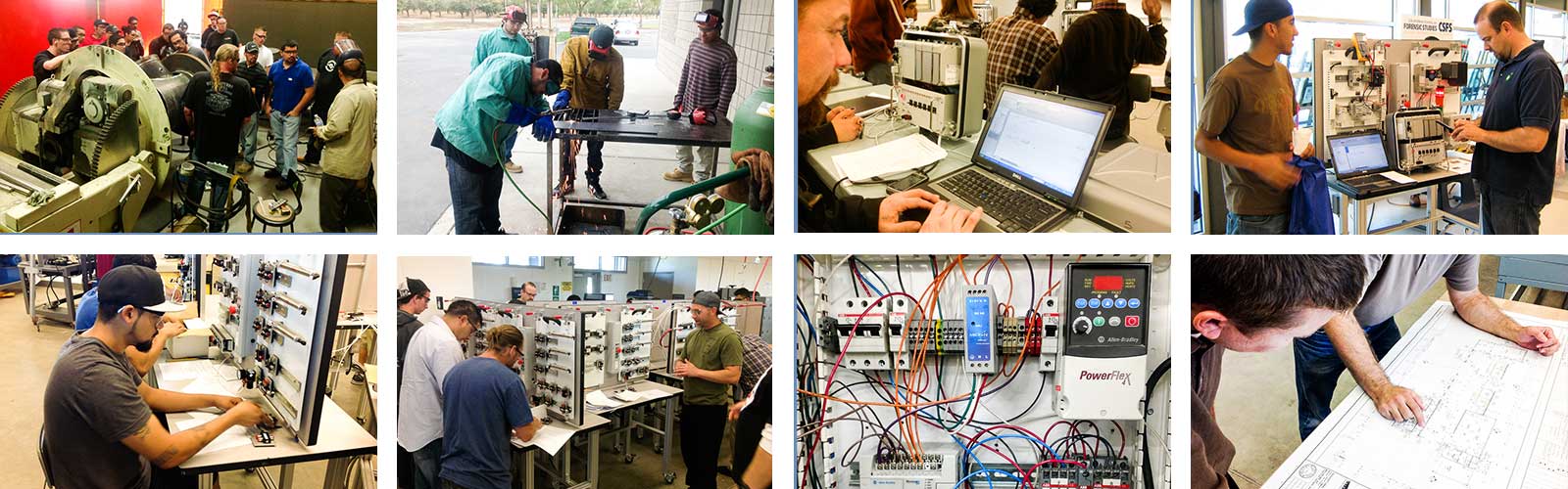 A selection of photos of students at Madera taking Industrial Technology classes
