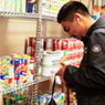 Student in mcc food pantry