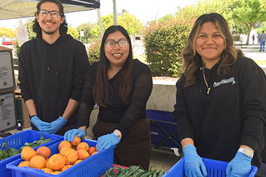 Students in food Pantry