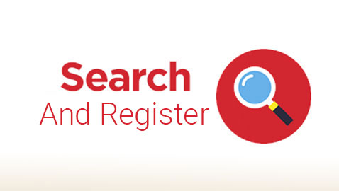 search and register icons