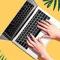 student work on the computer